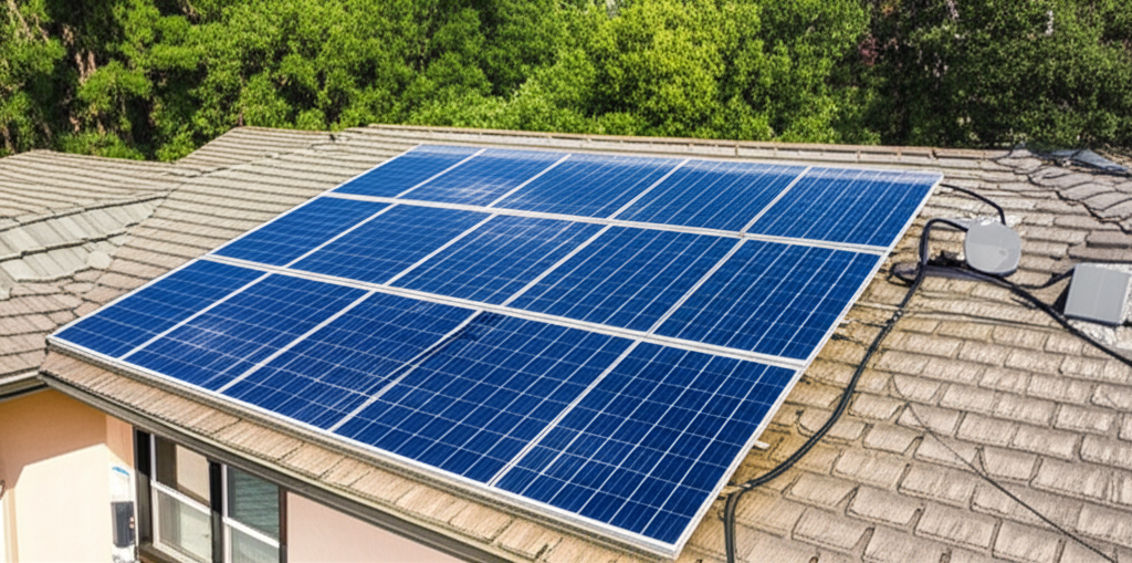 Solaranlage Einspeiseanlage mit Speicher